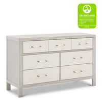M24816WDFPEW,Eloise 7-Drawer Assembled Dresser in White Driftwood and Performance Pearl Eco-Weave