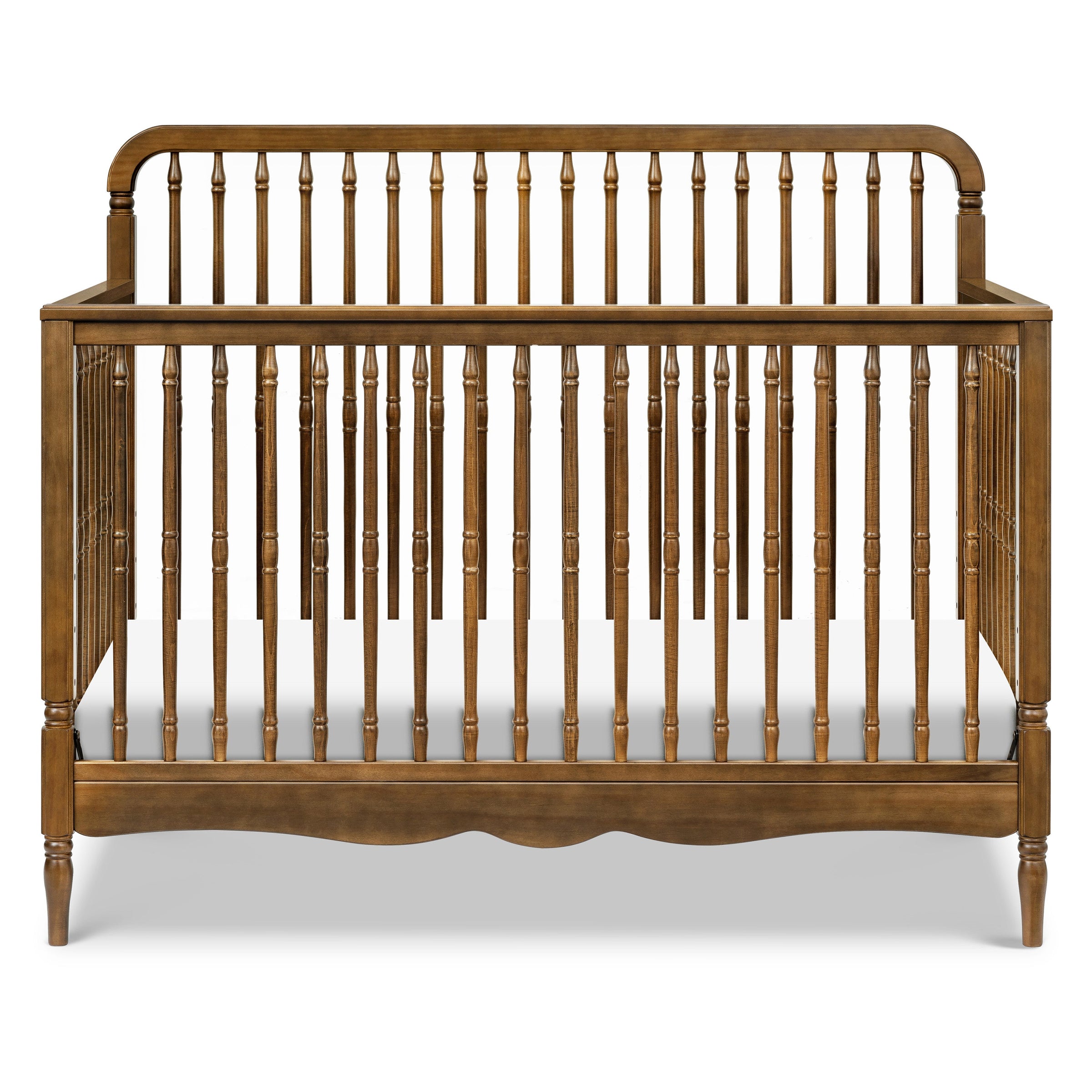M7141NL,Liberty 4-in-1 Convertible Spindle Crib in Natural Walnut