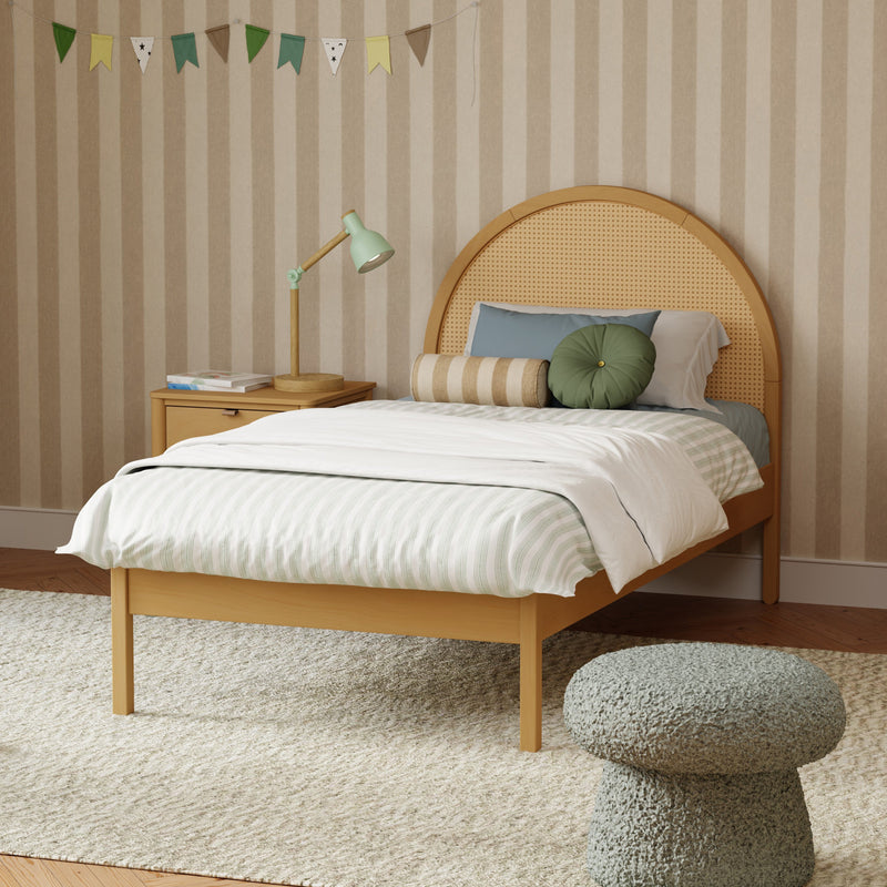 M25969HYNC,Bondi Cane Twin Bed in Honey