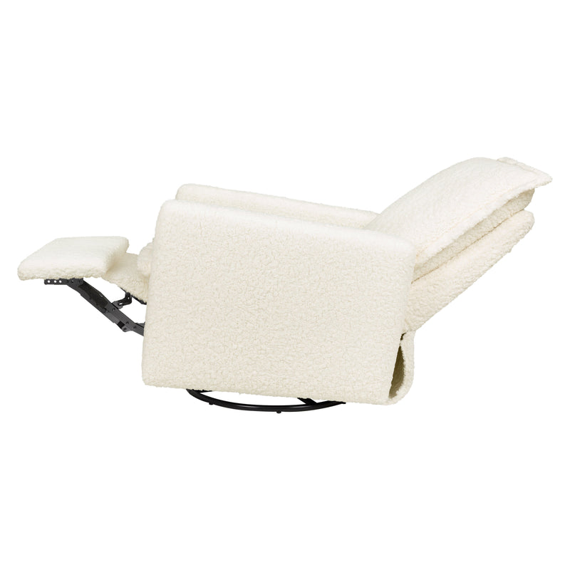 M20977CMSG,Cali Flange Gliding Swivel Recliner in Cream Shearling