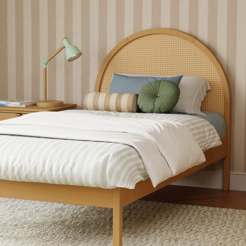 M25969HYNC,Bondi Cane Twin Bed in Honey