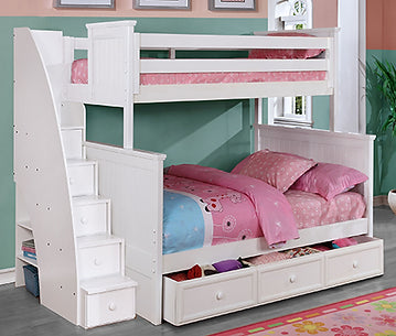 Great Lakes Twin over Full Bunk Bed with Stairs