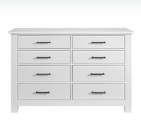 Adirondacks 8 Drawer Dresser (Weathered Snow)