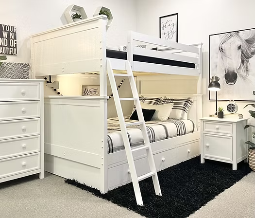 Great Lakes Full over Full Bunk Bed with Ladder