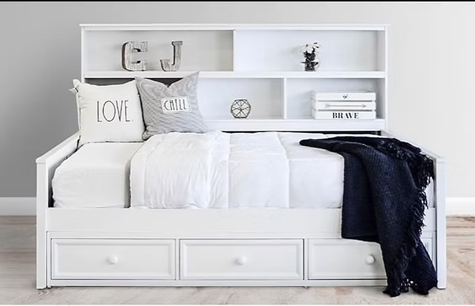 Great Lakes Twin Sideways Bookcase Bed