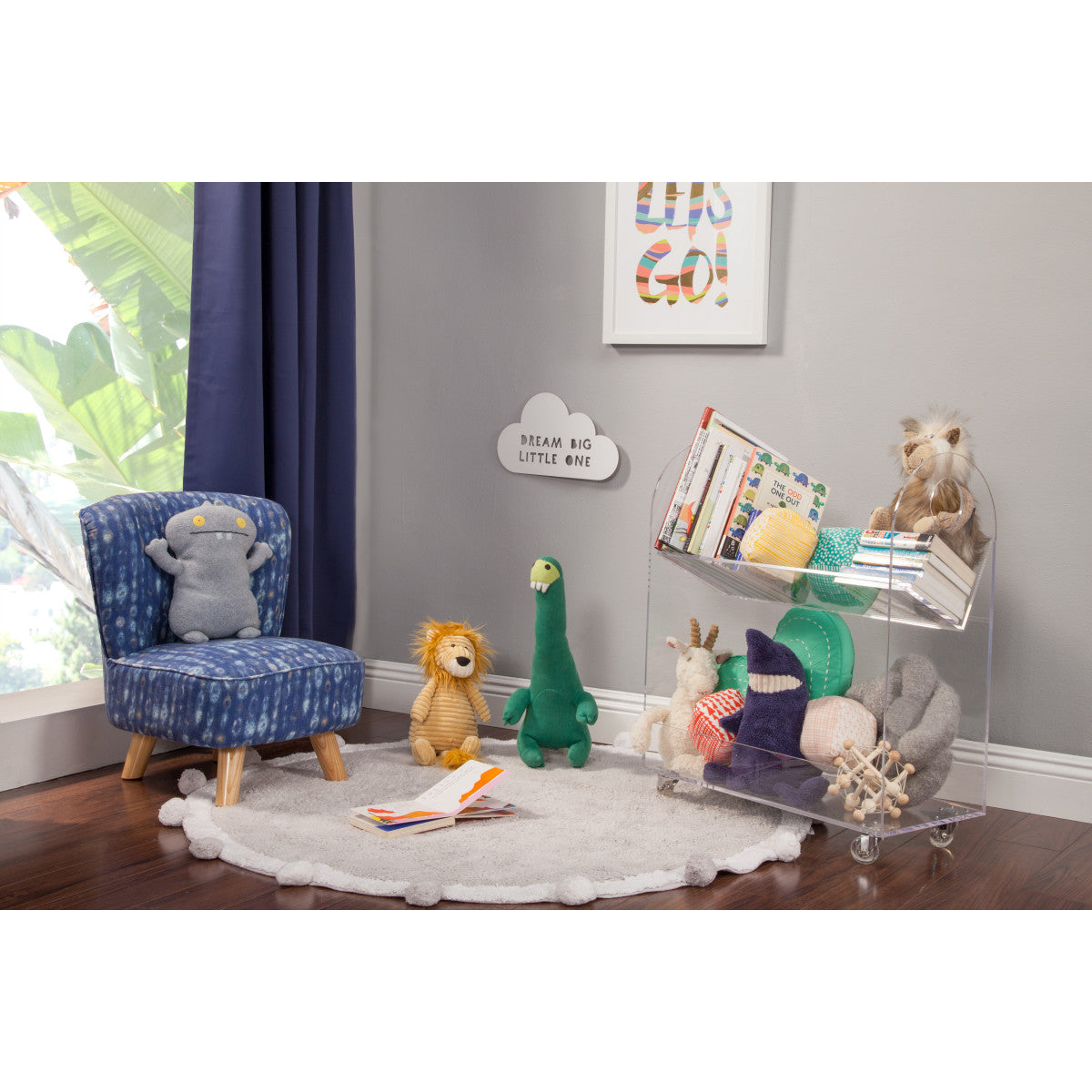 Presto Acrylic Bookcase & Cart