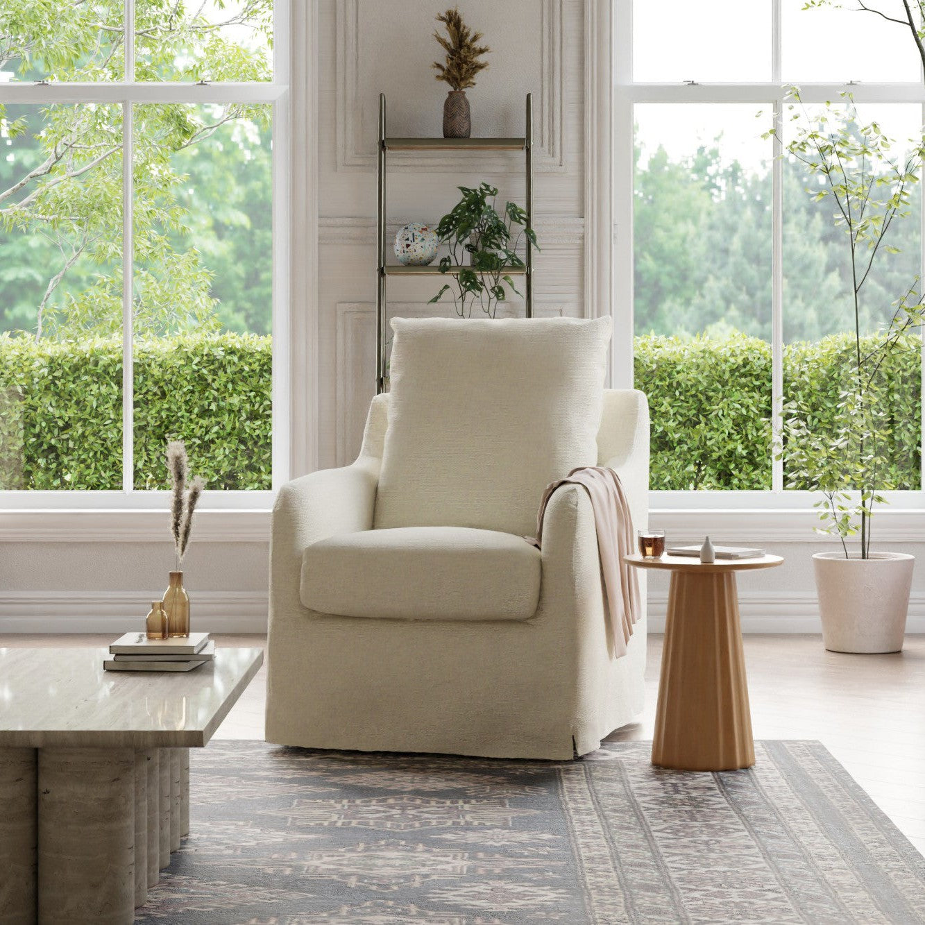 Reese Slipcover Swivel Glider