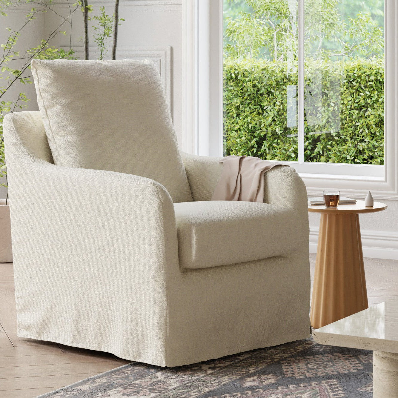 Reese Slipcover Swivel Glider