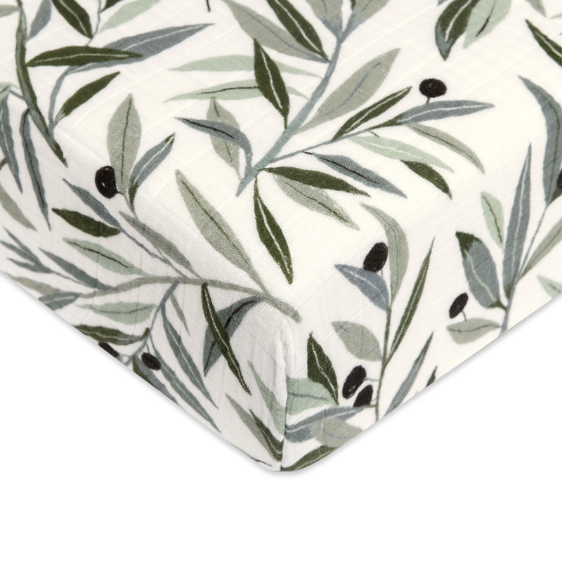 Olive Branches Crib Sheet