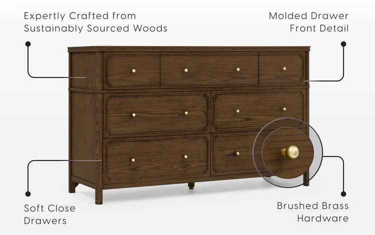 Wells/Lucca 7 Drawer Dresser