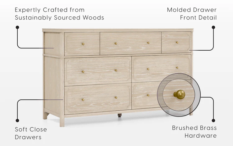 Wells/Lucca 7 Drawer Dresser