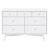M15916W,Palma 7-Drawer Double Dresser  Assembled in White