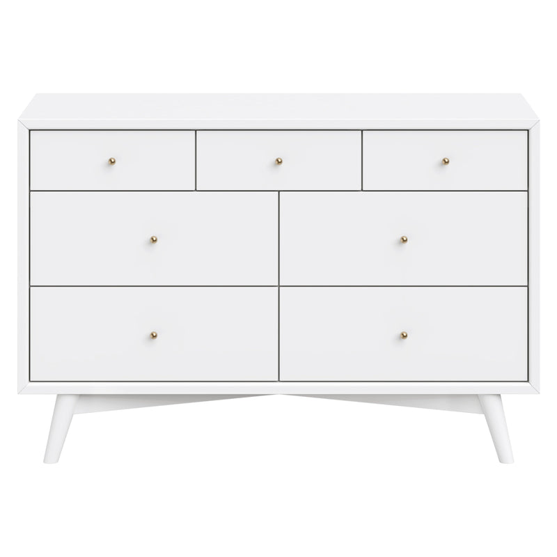 M15916W,Palma 7-Drawer Double Dresser  Assembled in White