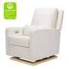 M23085PCMEWLB,Sigi Glider Recliner w/ Electronic Control and USB in Performance Cream Eco-Weave w/Light wood base