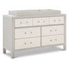 M24816WDFPEW,Eloise 7-Drawer Assembled Dresser in White Driftwood and Performance Pearl Eco-Weave