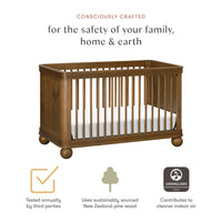 M31801NL,Crosby 3-in-1 Convertible Crib in Natural Walnut