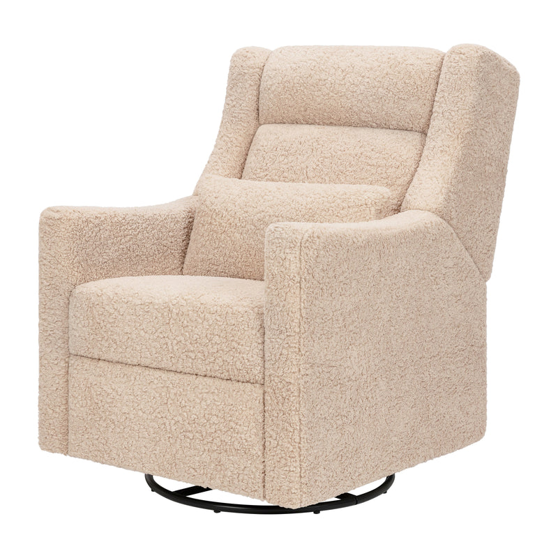 M11286CSG,Kiwi Plus Power Glider Recliner w/ Power Headrest in Chai Shearling