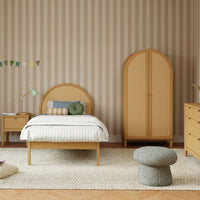 M25969HYNC,Bondi Cane Twin Bed in Honey