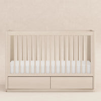 M21601NX,Bento 3-in-1 Convertible Storage Crib w/Toddler Bed Conversion Kit in Washed Natural