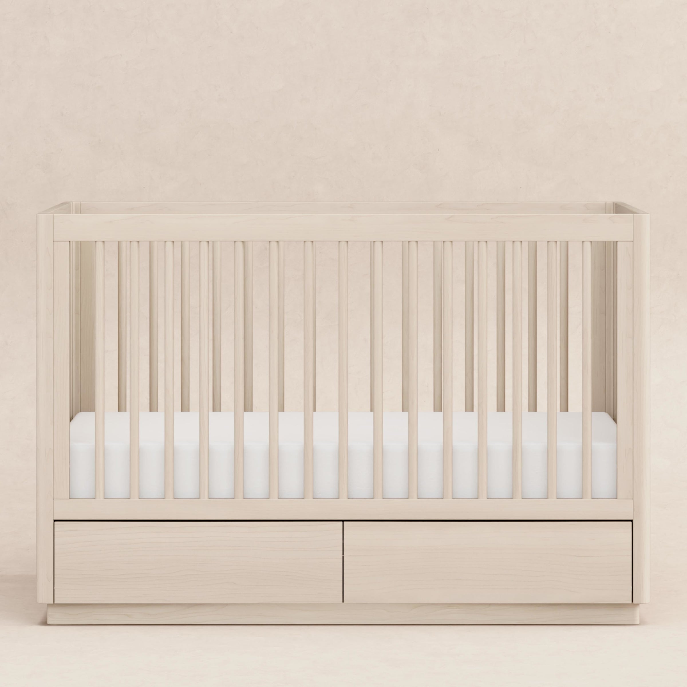 M21601NX,Bento 3-in-1 Convertible Storage Crib w/Toddler Bed Conversion Kit in Washed Natural