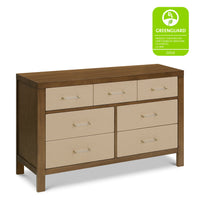 M24816NLPSEW,Eloise 7-Drawer Assembled Dresser in Natural Walnut & Performance Sand Eco-Weave