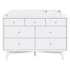 M15916W,Palma 7-Drawer Double Dresser  Assembled in White