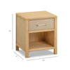 M24860HYPSEW,Eloise Nightstand  Assembled in Honey & Performance Sand Eco-Weave