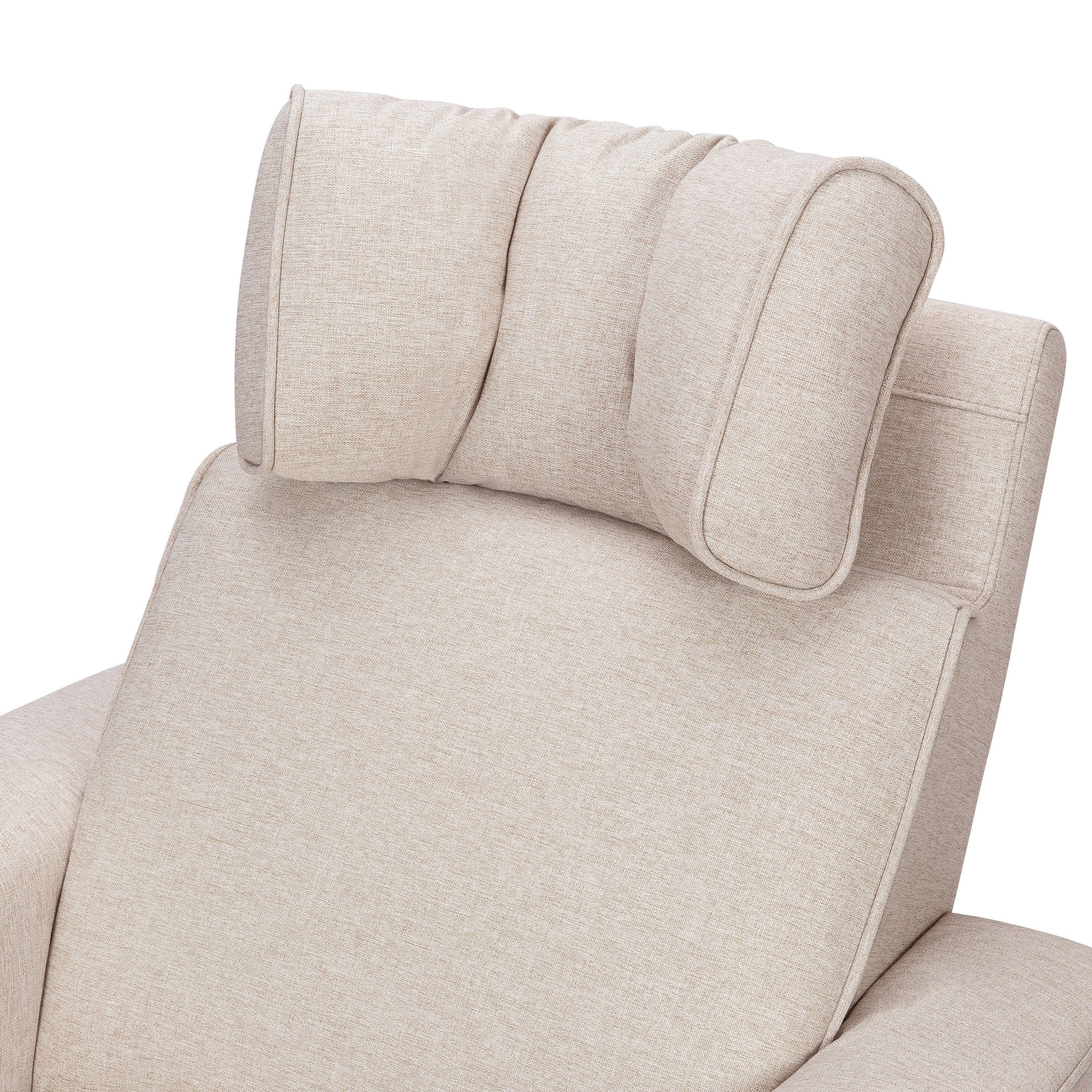 M17183PBEW,Willa Deluxe Power Glider Recliner w/Heat&Massage in Performance Beach Eco-Weave