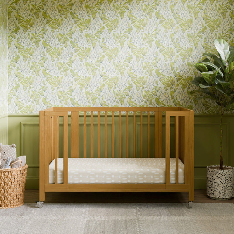 M30880HY,Rolli 9-in-1 Convertible All-Stages?? Crib w/ Bassinet & Toddler Bed Kits in Honey