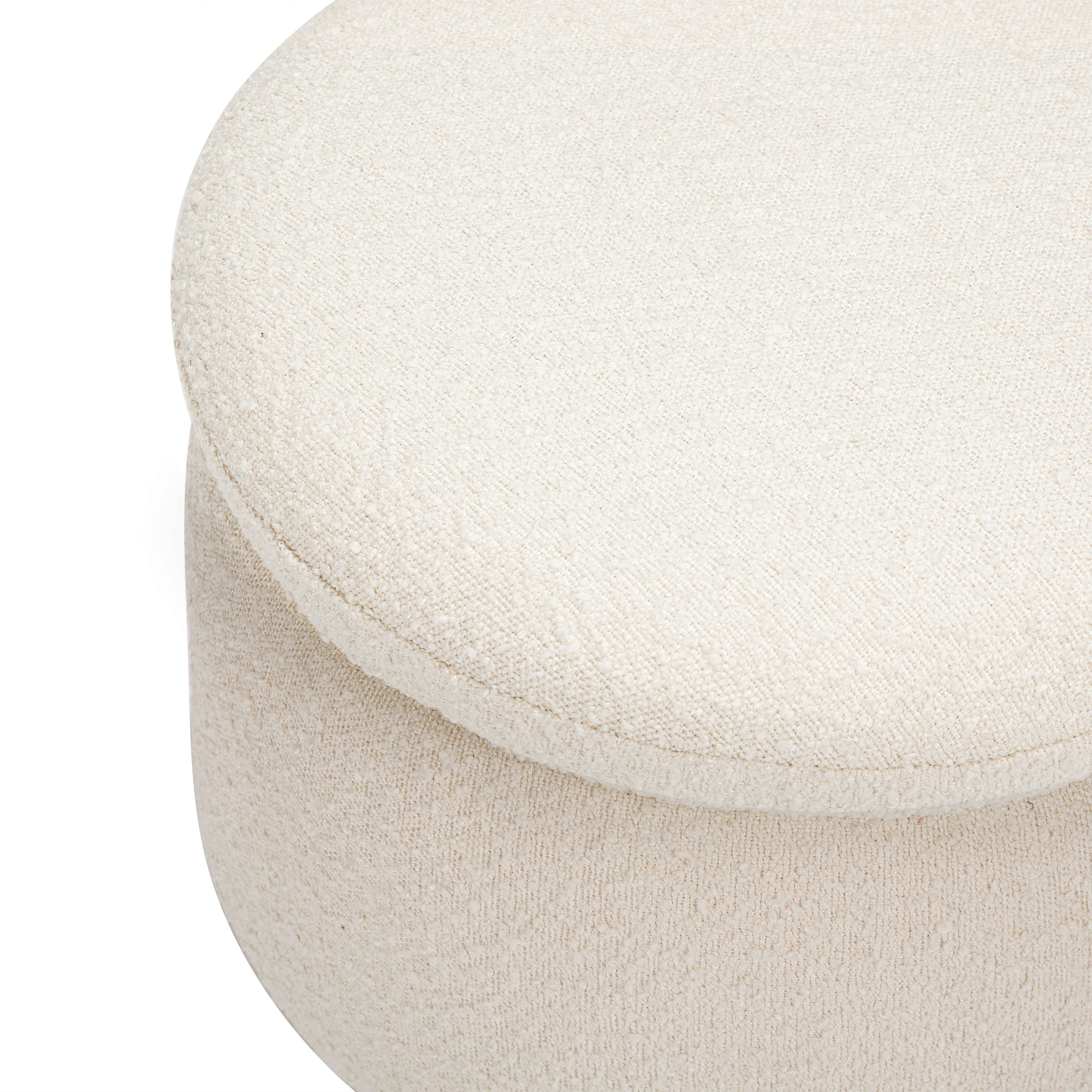 M22985WB,Enoki Storage Ottoman in Ivory Boucle
