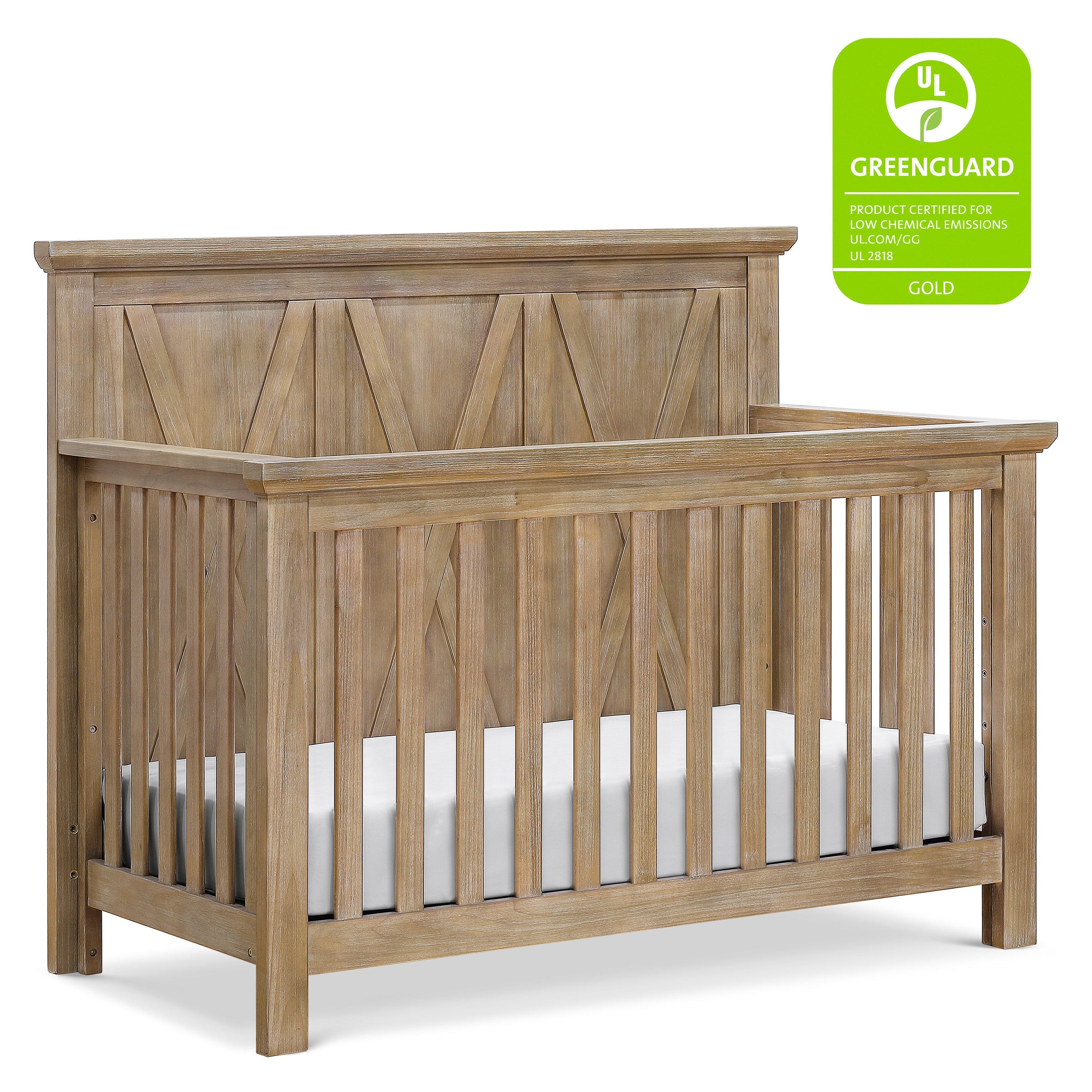 B14501DF,Emory Farmhouse 4-in-1 Convertible Crib in Driftwood