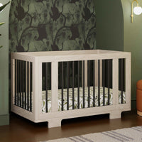 M23401NXB,Yuzu 8-in-1 Convertible Crib w/All-Stages Conversion in Washed Natural/Black