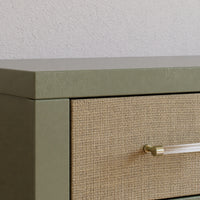 M24816FSPSEW,Eloise 7-Drawer Assembled Dresser in French Sage and Performance Sand Eco-Weave