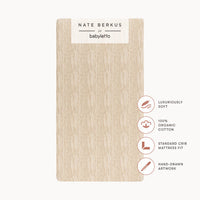 T34335AS,Nate Berkus x Babyletto Crib Sheet in Autumn Stripe