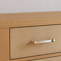 M24816HYPSEW,Eloise 7-Drawer Assembled Dresser in Honey & Performance Sand Eco-Weave