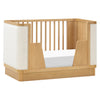 M26201HYWB,Bondi Boucle 4-in-1 Convertible Crib w/ Toddler Bed Kit in Honey with Ivory Boucle