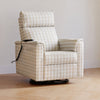 M17183TGH,Willa Deluxe Power Glider Recliner w/Heat&Massage in Tan Gingham