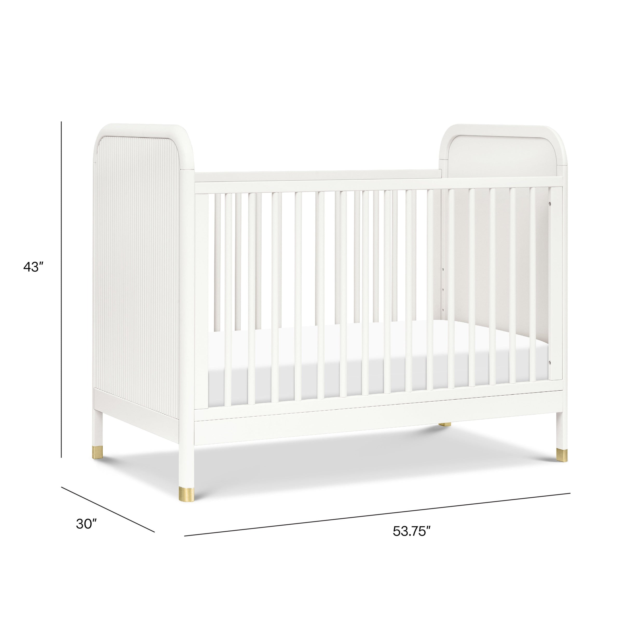 M26742RW,Brimsley Tambour 3-in-1 Convertible Crib in Warm White