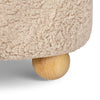 M30985CSGHF,Tuffet Storage Ottoman in Chai Shearling w/Honey Ball Feet