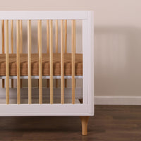 T29536BTS,Burnt Sienna Muslin Mini Crib Sheet in GOTS Certified Organic Cotton