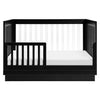 M8601KB,Harlow 3-in-1 Convertible Crib w/Toddler Bed Conversion Kit in Black/Acrylic