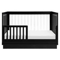 M8601KB,Harlow 3-in-1 Convertible Crib w/Toddler Bed Conversion Kit in Black/Acrylic