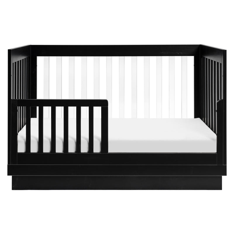 M8601KB,Harlow 3-in-1 Convertible Crib w/Toddler Bed Conversion Kit in Black/Acrylic