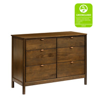 M25616NL,Bondi 6-Drawer Assembled Dresser in Natural Walnut