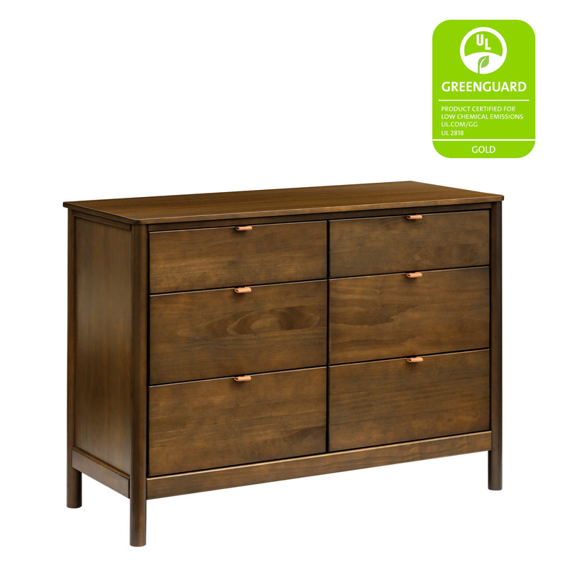 M25616NL,Bondi 6-Drawer Assembled Dresser in Natural Walnut
