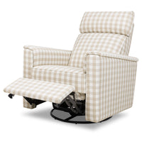 M17186TGH,Willa Plus Power Glider Recliner w/ Power Headrest in Tan Gingham