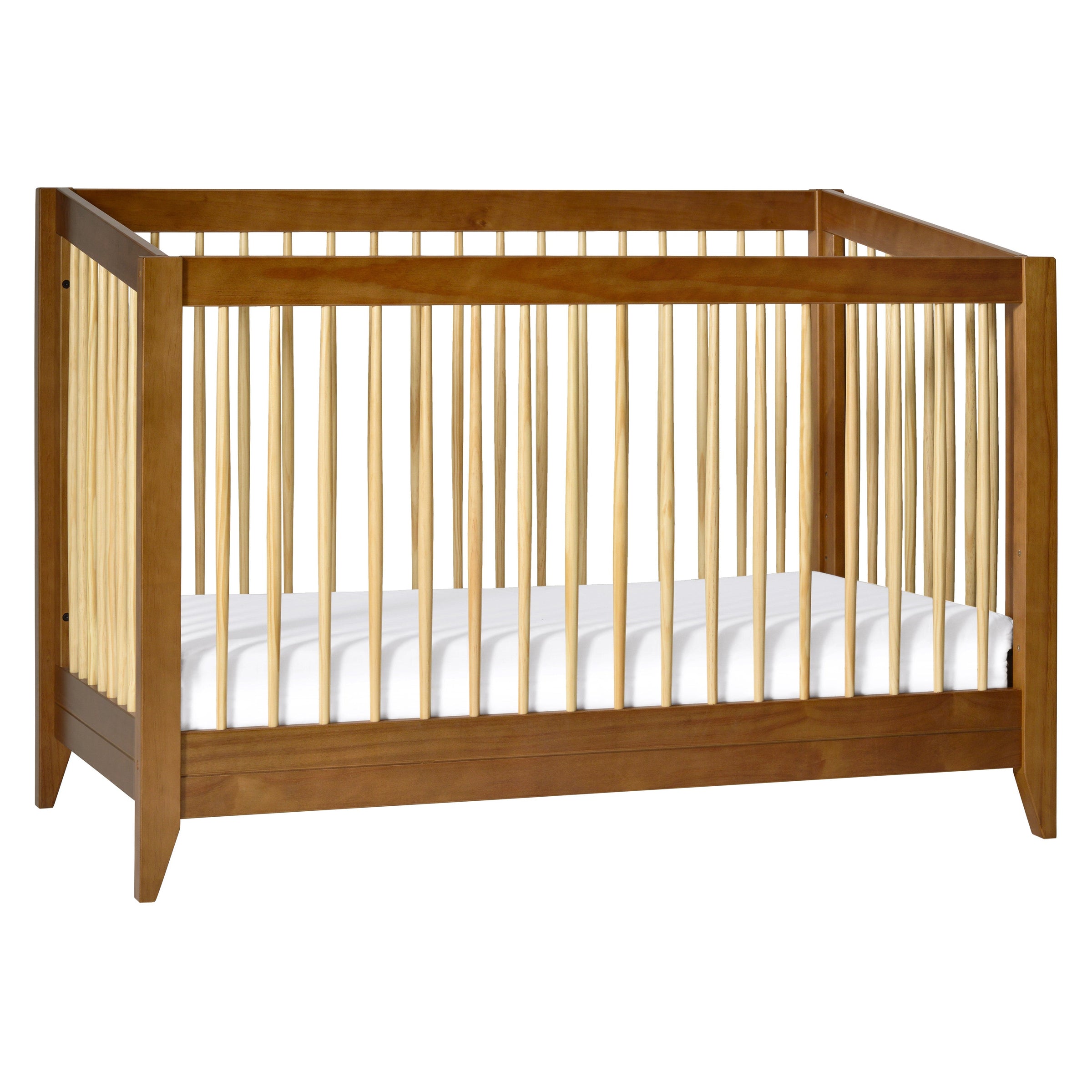 M10301CTN,Sprout 4-in-1 Convertible Crib w/Toddler Bed Conversion Kit in Chestnut&Natural