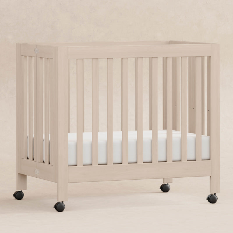 M6698NX,Origami Mini Crib in Washed Natural