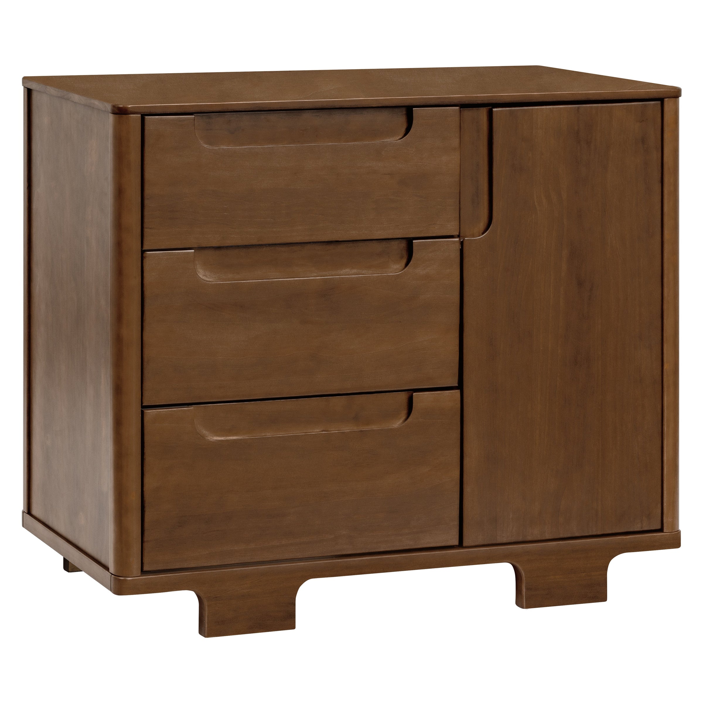 M23423NL,Yuzu 3-Drawer Changer Dresser in Natural Walnut