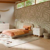 M31585LT,Mini Mushroom Pouf in Latte Teddy Loop